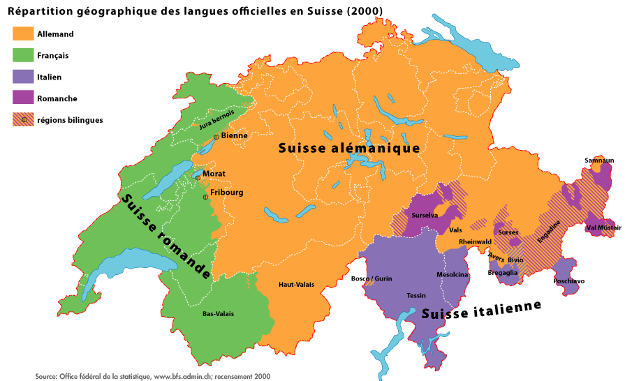 Langues officielles en Suisse