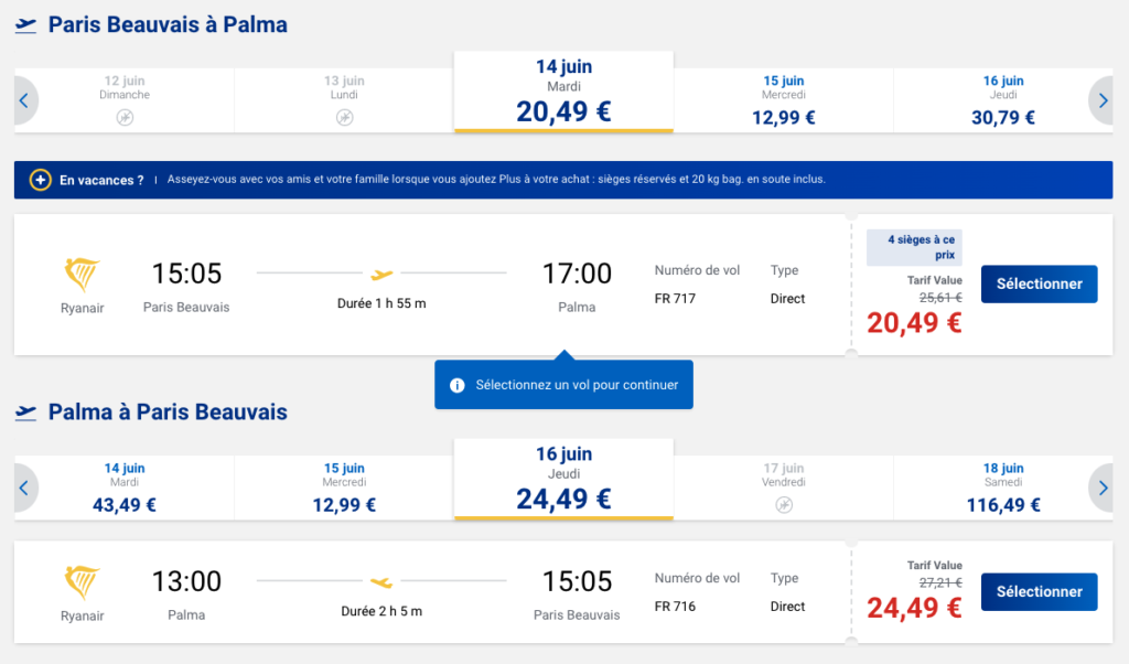 Voyager depuis Paris pour moins de 50 euros